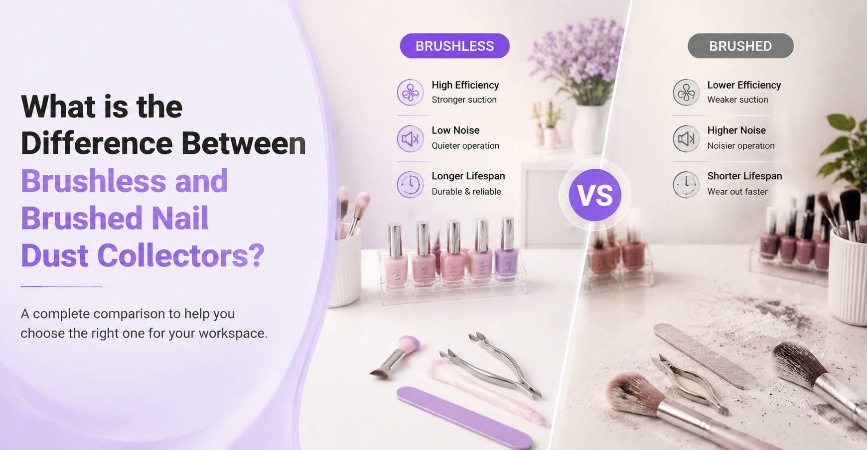 What is the Difference Between Brushless and Brushed Nail Dust Collectors?