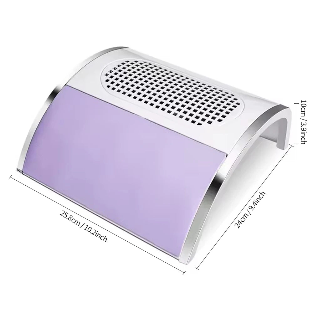 Powerful Air Pro Nail Dust Collector for Nail Technician- TwinFan, Ergonomic Design
