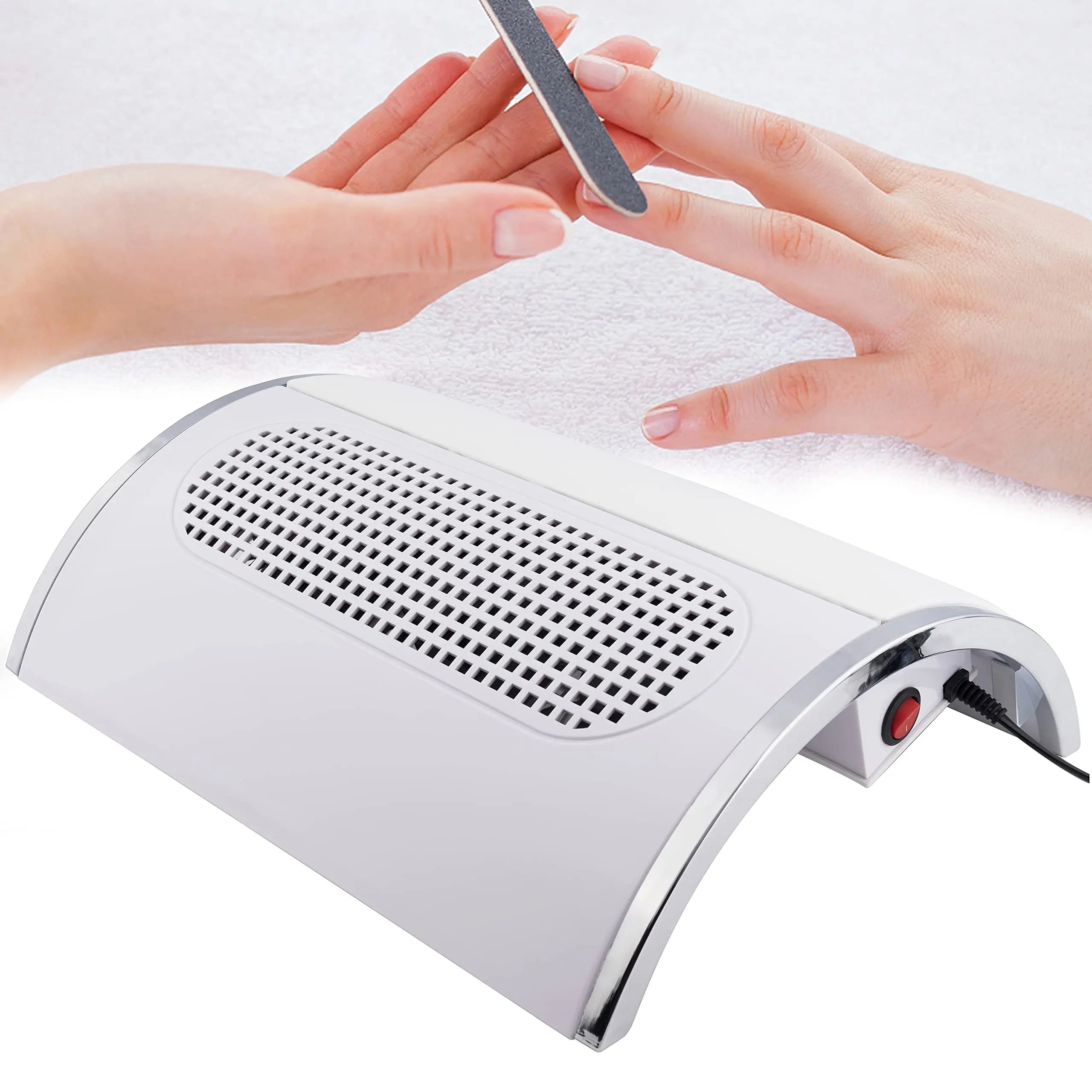 Powerful 80W Nail Dust Collector for Nail Technician- TwinFan, Ergonomic Design